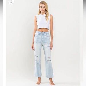 Vervet Jeans Women’s Size 29 ‘Youth’ Super High Rise Distressed Crop Straight